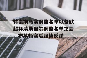 BOB体育官方-转会期马赛调整名单以备欧超杯清晨里尔调整名单之后，布莱顿赛后强势反弹的简单介绍